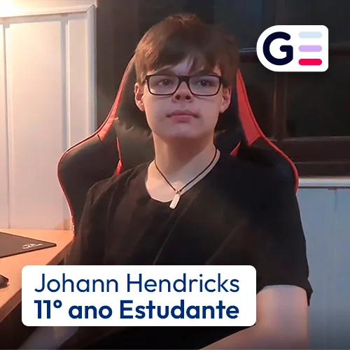 Johann é estudante do 11º ano na Genuine escola virtual