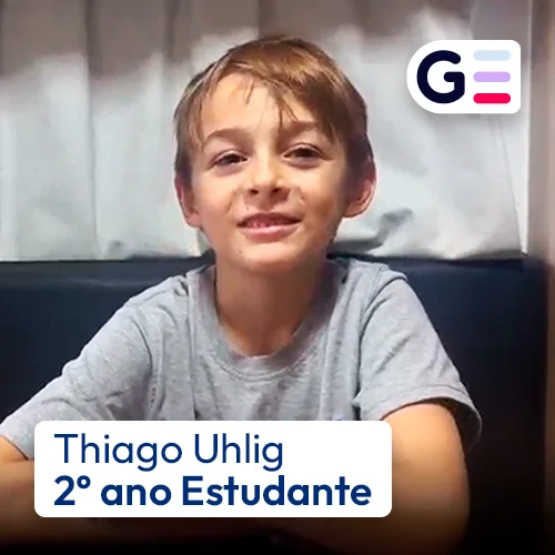 Thiago é estudante do 2º ano na Genuine escola virtual
